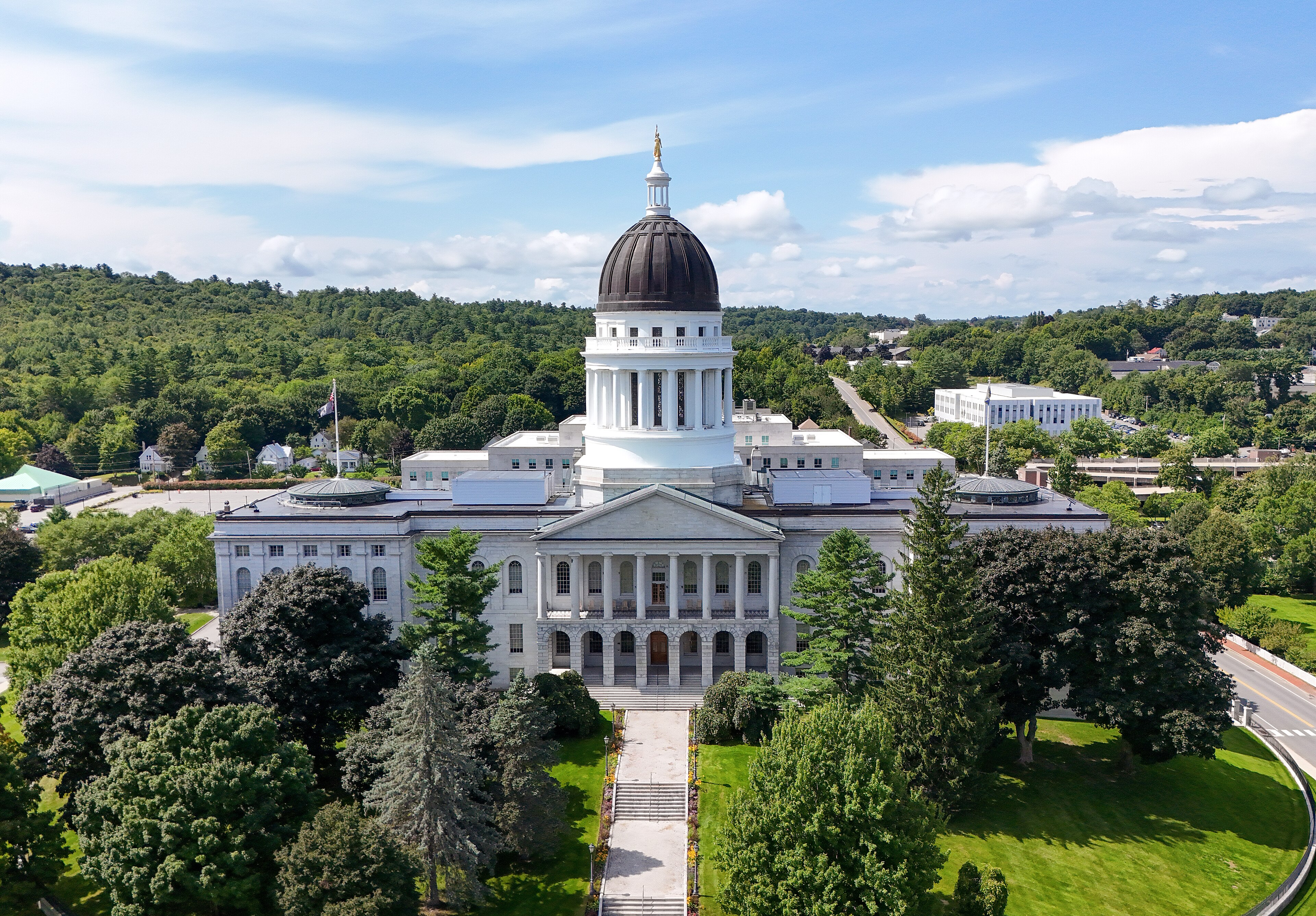 Maine landmark or civic architecture for statewide court reporting coverage