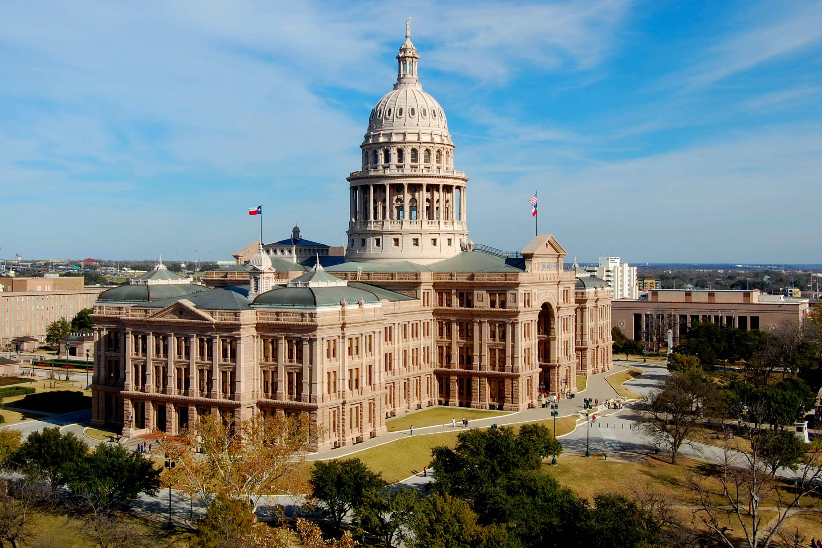 Texas landmark or civic architecture for statewide court reporting coverage