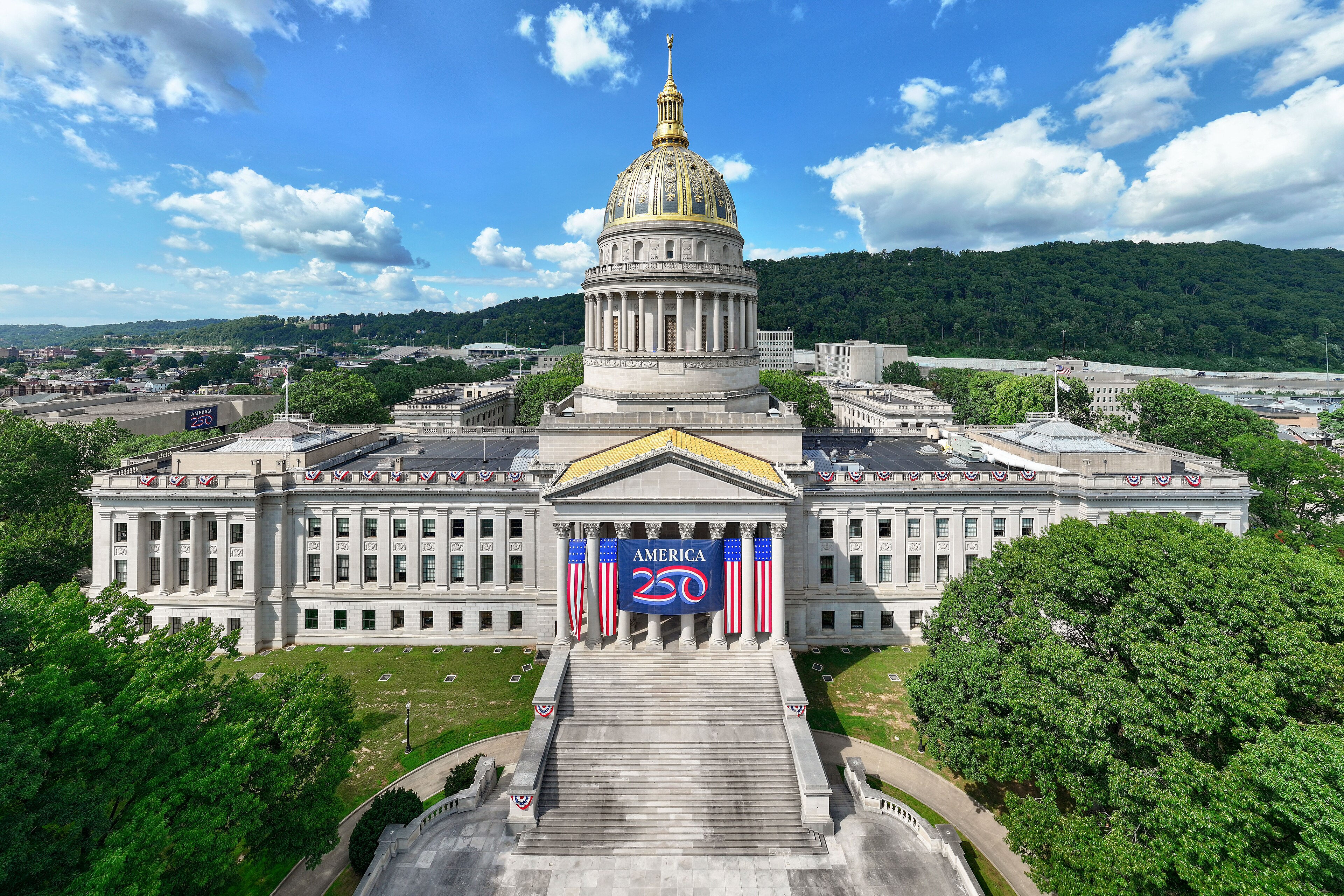 West Virginia landmark or civic architecture for statewide court reporting coverage