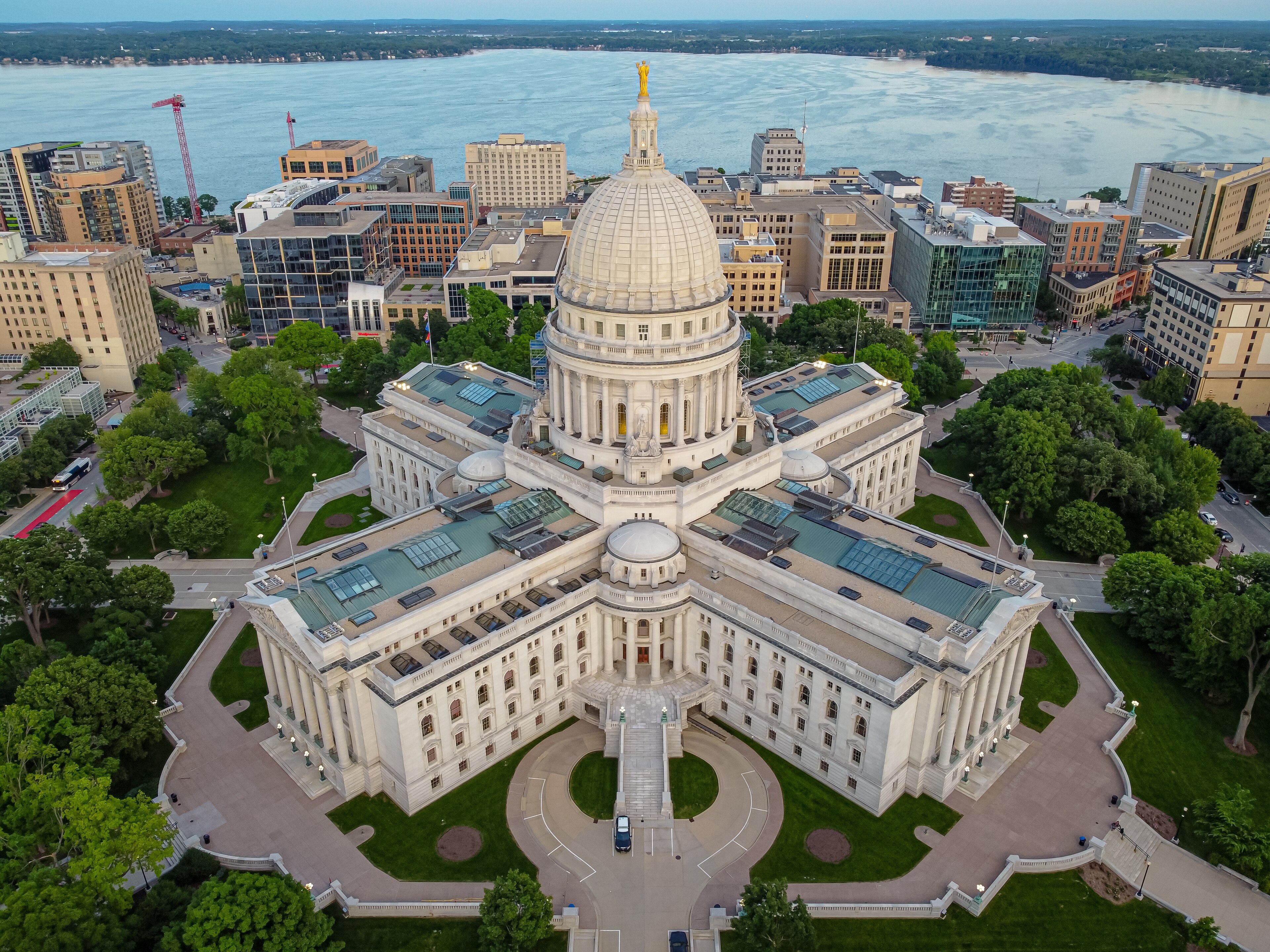 Wisconsin landmark or civic architecture for statewide court reporting coverage
